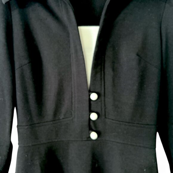 Melissa Lane black button-front midi dress Size XS - Picture 4 of 4